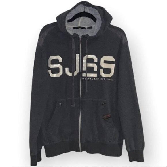 Vintage Sean John gray hooded jacket size Medium - Picture 1 of 7